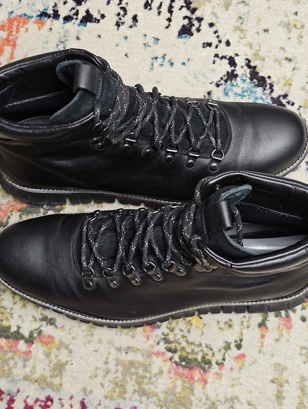 Cole Haan Men's Size 11.5 Zerogrand Hiker II Boots Waterproof Black Lace C26254